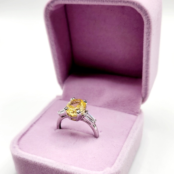 2.5 Canary Crushed ice statement ring - Picture 7 of 8